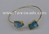 CGB1034 8*18mm - 10*20mm freeform druzy agate bangles