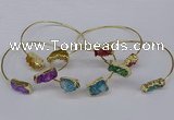 CGB1038 8*18mm - 10*20mm freeform druzy agate bangles