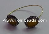 CGB1501 18*25mm - 20*28mm freeform druzy agate bangles wholesale