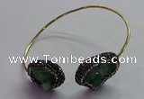 CGB1505 18*25mm - 20*28mm freeform druzy agate bangles wholesale