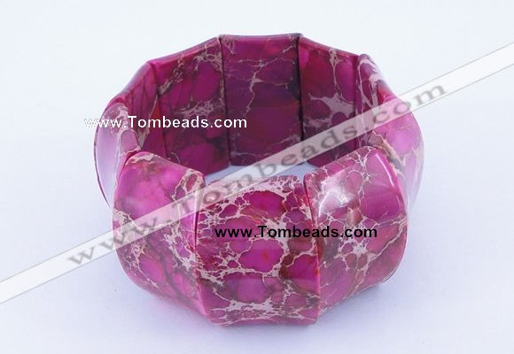CGB157 8 inches fashion dyed imperial jasper gemstone stretchy bracelet