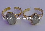 CGB2000 22*30mm - 25*30mm freeform druzy agate gemstone bangles