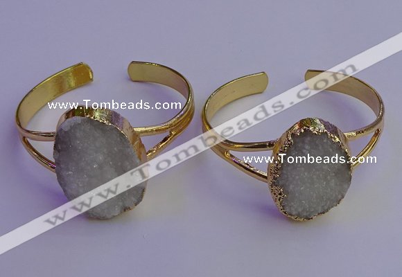 CGB2000 22*30mm - 25*30mm freeform druzy agate gemstone bangles