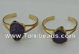 CGB2002 22*30mm - 25*30mm freeform druzy agate gemstone bangles