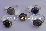 CGB2018 30mm flower druzy agate gemstone bangles wholesale