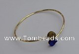 CGB2045 10mm coin plated druzy agate gemstone bangles wholesale