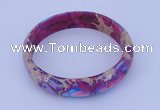 CGB205 Inner diameter 55mm fashion dyed imperial jasper gemstone bangle