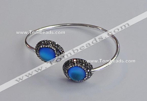 CGB2051 15*20mm oval glass bangles wholesale