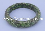 CGB208 Inner diameter 60mm fashion flower turquoise gemstone bangle