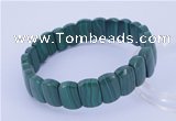 CGB224 7 inches 8*12mm rectangle natural malachite gemstone bracelets