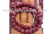 CGB2501 7.5 inches 7mm round ruby gemstone beaded bracelets