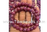 CGB2502 7.5 inches 8mm round ruby gemstone beaded bracelets