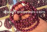 CGB2512 7.5 inches 8mm round ruby zoisite beaded bracelets