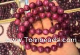 CGB2514 7.5 inches 11mm round ruby zoisite beaded bracelets