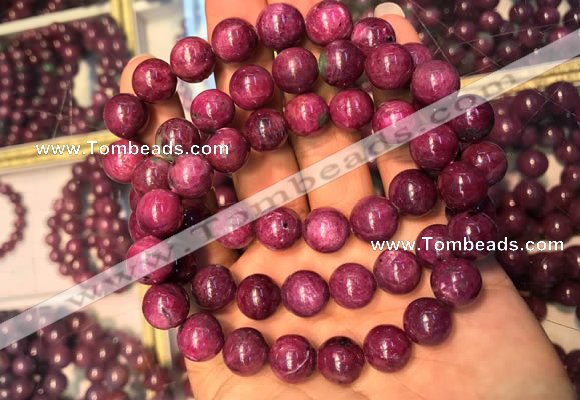 CGB2514 7.5 inches 11mm round ruby zoisite beaded bracelets