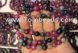 CGB2516 7.5 inches 7.5mm - 7.8mm round ruby sapphire beaded bracelets