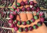 CGB2523 7.5 inches 12mm round ruby zoisite beaded bracelets