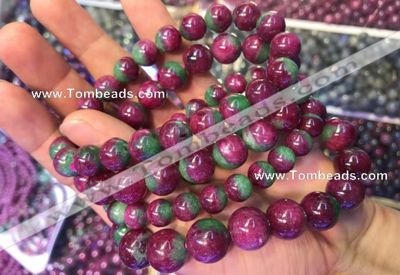 CGB2526 7.5 inches 8mm round ruby zoisite beaded bracelets