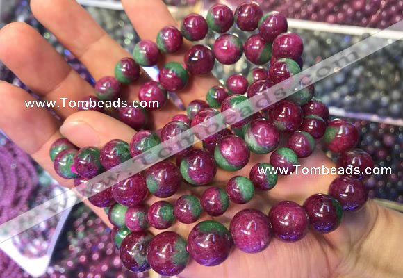 CGB2527 7.5 inches 9mm round ruby zoisite beaded bracelets