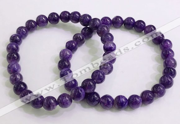 CGB2550 7.5 inches 6mm round charoite gemstone beaded bracelets