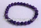 CGB2560 7.5 inches 7mm round charoite gemstone beaded bracelets