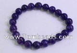 CGB2562 7.5 inches 9mm round charoite gemstone beaded bracelets