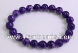 CGB2571 7.5 inches 9mm round charoite gemstone beaded bracelets