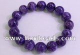 CGB2574 7.5 inches 13mm round charoite gemstone beaded bracelets