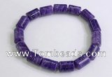 CGB2577 7.5 inches 8*12mm tube charoite gemstone bracelet