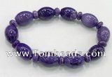 CGB2578 7.5 inches 13*17mm rice charoite gemstone bracelet