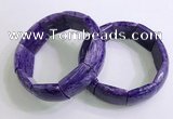 CGB2582 7.5 inches 20*25mm charoite gemstone bracelet