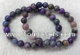 CGB2605 7.5 inches 8mm round natural sugilite beaded bracelets