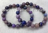 CGB2607 7.5 inches 11mm round natural sugilite beaded bracelets