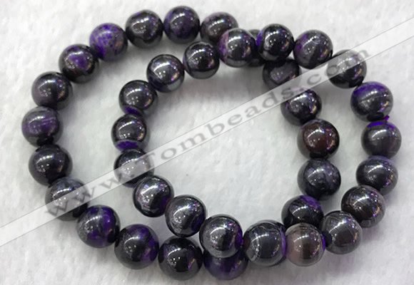 CGB2612 7.5 inches 10mm round natural sugilite beaded bracelets