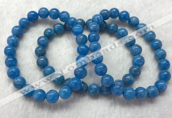 CGB2622 7.5 inches 8mm round natural apatite beaded bracelets
