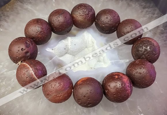 CGB3009 7.5 inches 20mm round agate bracelet wholesale