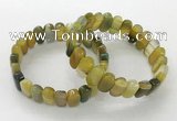 CGB3109 7.5 inches 8*15mm oval agate gemstone bracelets