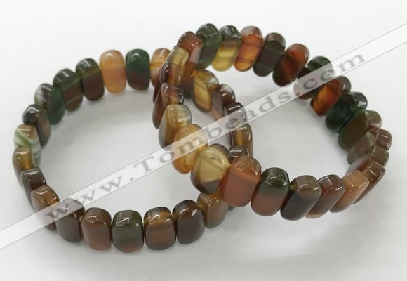 CGB3111 7.5 inches 8*15mm oval agate gemstone bracelets