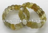 CGB3120 7.5 inches 10*20mm faceted oval agate bracelets