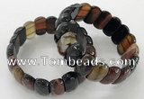 CGB3123 7.5 inches 10*20mm faceted oval agate bracelets