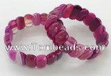 CGB3125 7.5 inches 10*20mm faceted oval agate bracelets