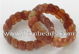 CGB3126 7.5 inches 10*20mm faceted oval agate bracelets