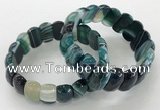 CGB3130 7.5 inches 10*20mm faceted oval agate bracelets