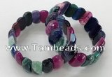 CGB3133 7.5 inches 10*20mm faceted oval agate bracelets