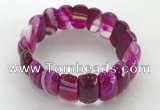 CGB3142 7.5 inches 11*23mm faceted oval agate bracelets