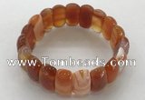 CGB3144 7.5 inches 11*23mm faceted oval agate bracelets