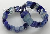 CGB3145 7.5 inches 11*23mm faceted oval agate bracelets