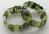 CGB3147 7.5 inches 11*23mm faceted oval agate bracelets
