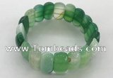 CGB3148 7.5 inches 11*23mm faceted oval agate bracelets