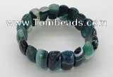 CGB3149 7.5 inches 11*23mm faceted oval agate bracelets